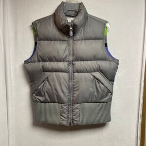 Vintage Tommy Hilfiger Down puffy Vest zip‎ jacket gray size Large women’s